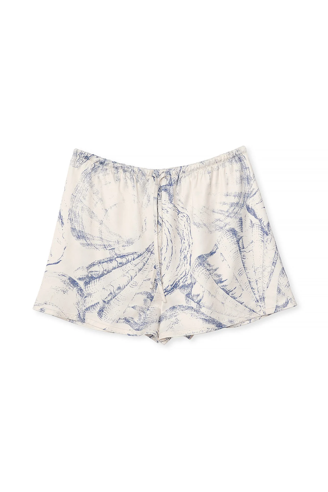 Lockere Shorts aus Satin mit hoher Taille