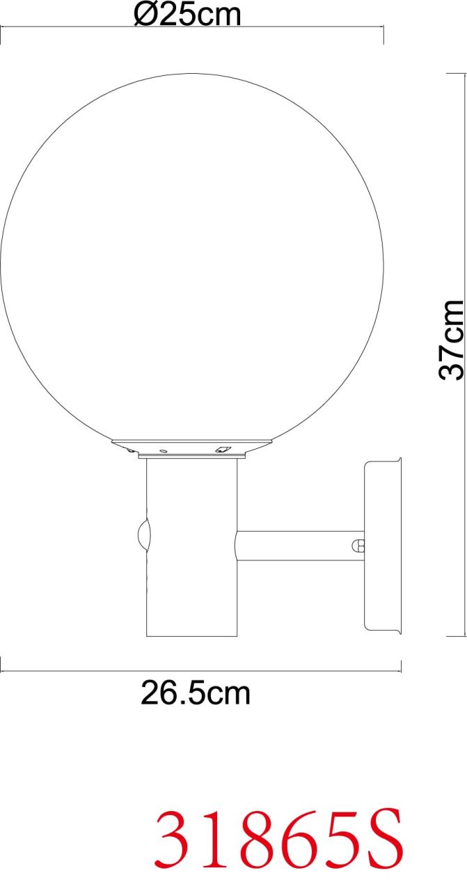Globo Lighting - HEDWIG - Außenleuchte Edelstahl, 1x E27 LED