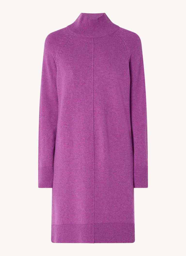 Rochie midi Claudia Sträter din lână fină, cu guler înalt.