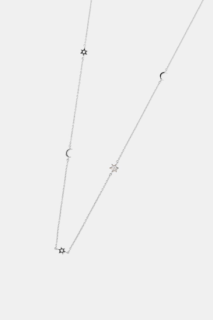 Halskette mit festen Anhängern, Sterlingsilber
