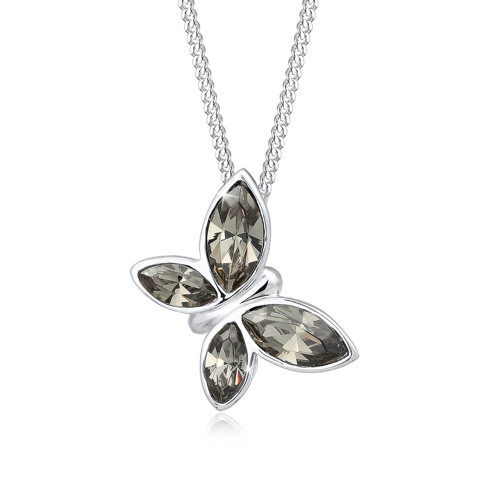 Elli PREMIUM Elli PREMIUM Collier Schmetterling Kristalle 925 Silber collier
