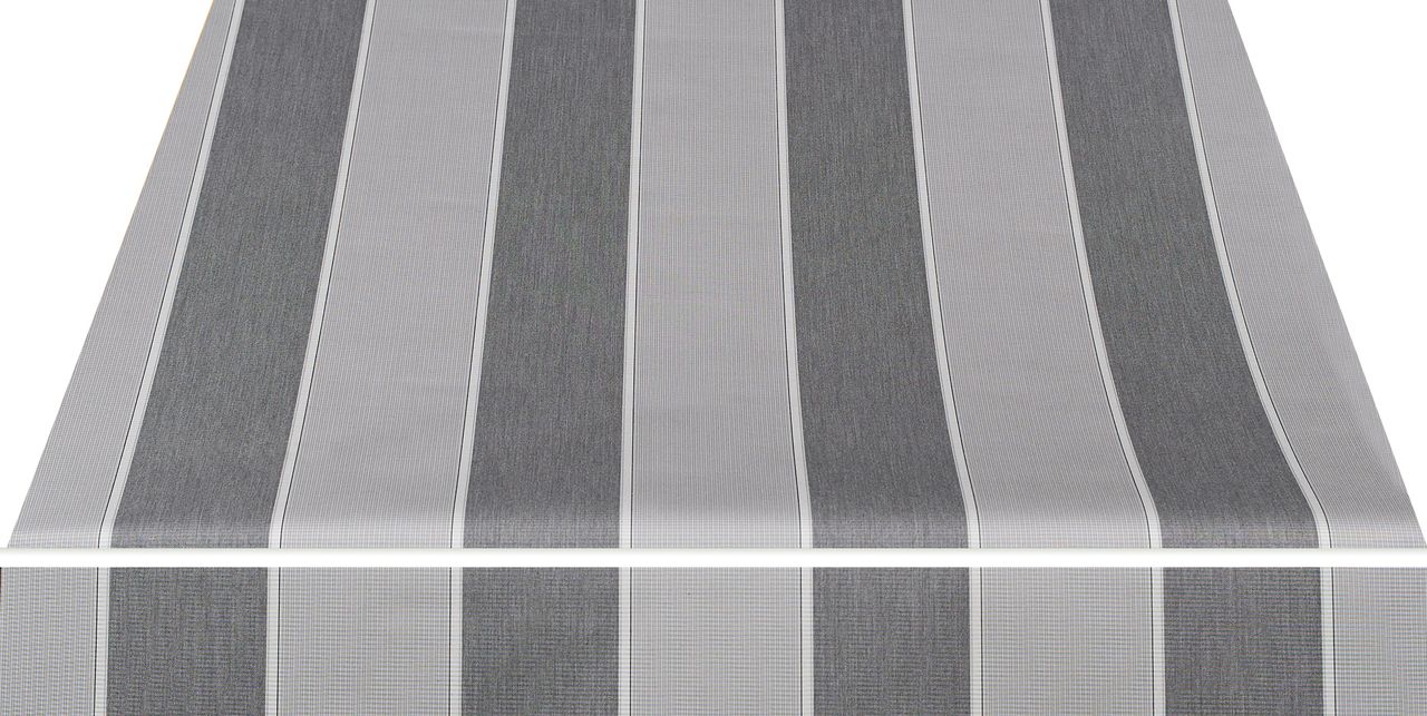 Spettmann offene Markise STAR FIX, Gestell silber, 400x250, Kurbel rechts Dessin 1465