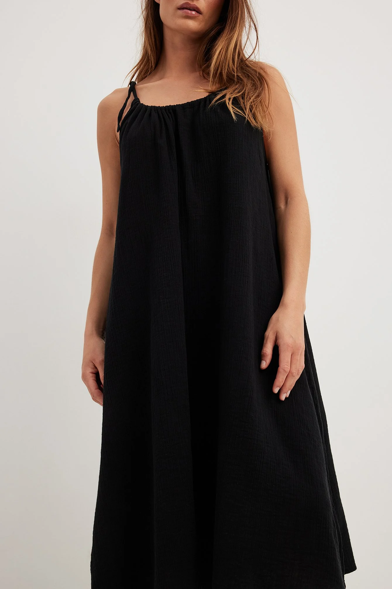 Schnürband Midi-Kleid