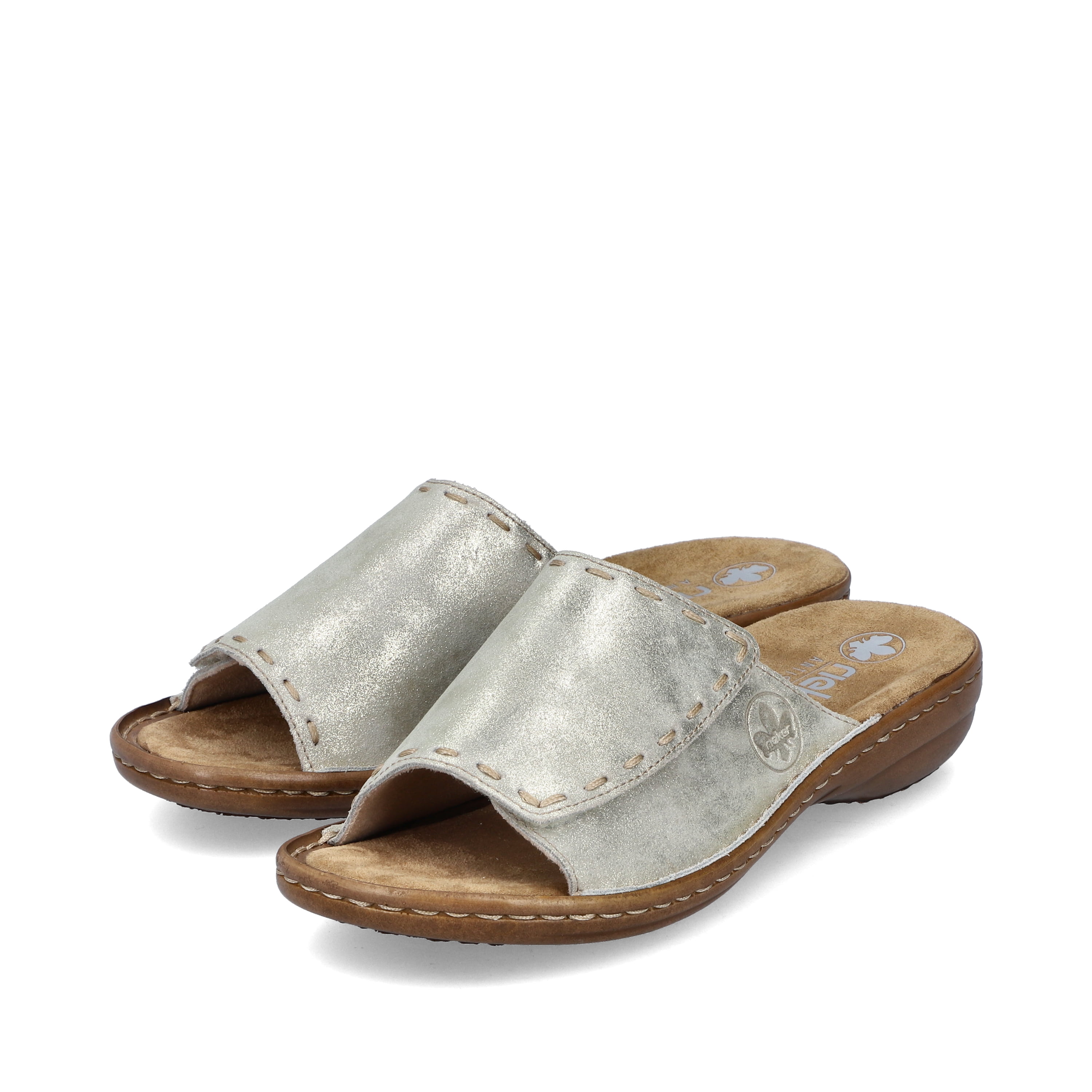 Rieker Damen Pantoletten hellbeige