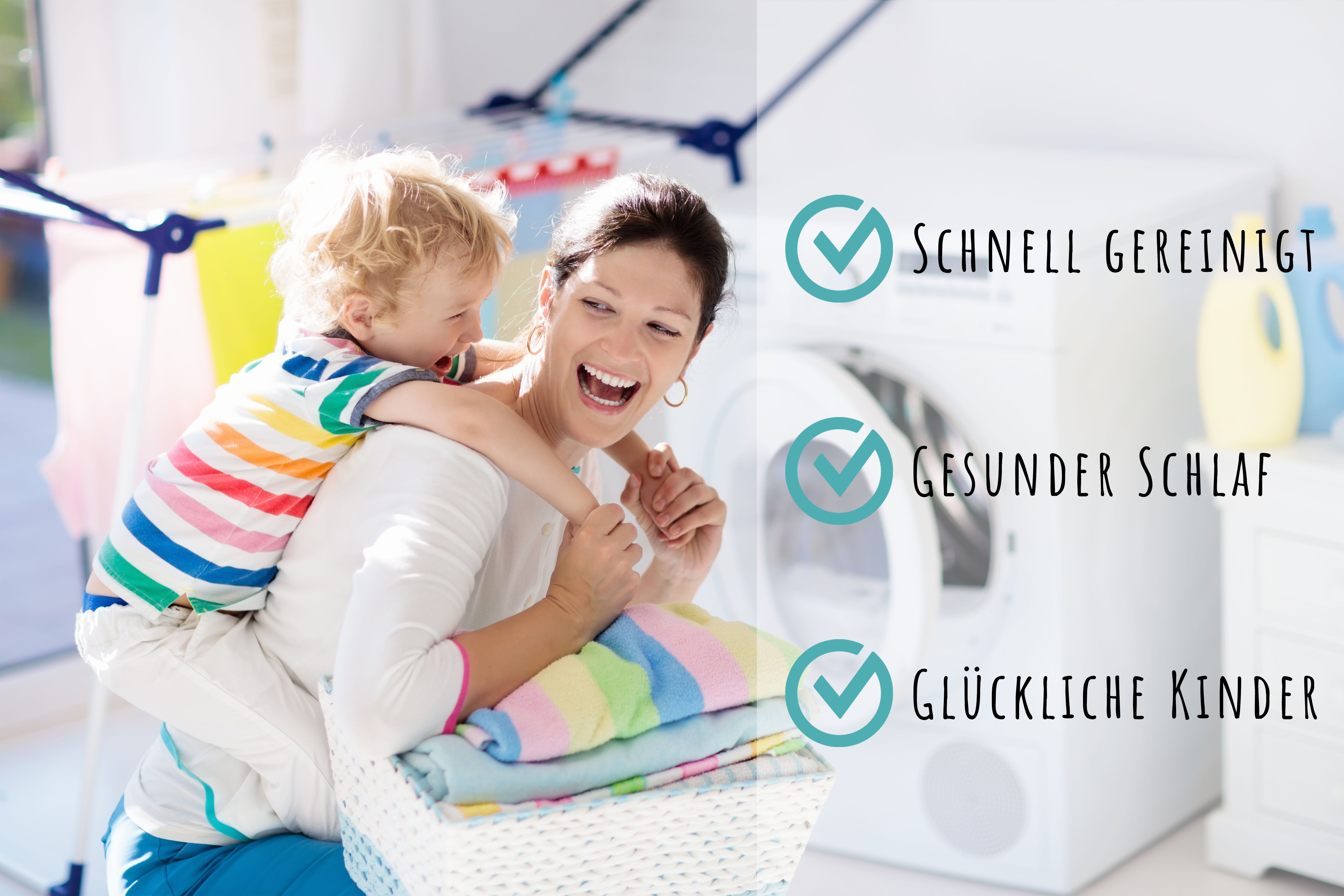 Kindermatratze mit waschbarem Bezug 60x120 70x140 80x160 80x180 90x200, Kids Collective, 10 cm hoch, optional mit Spannbettlaken aus 100% Baumwolle, Wendematratze