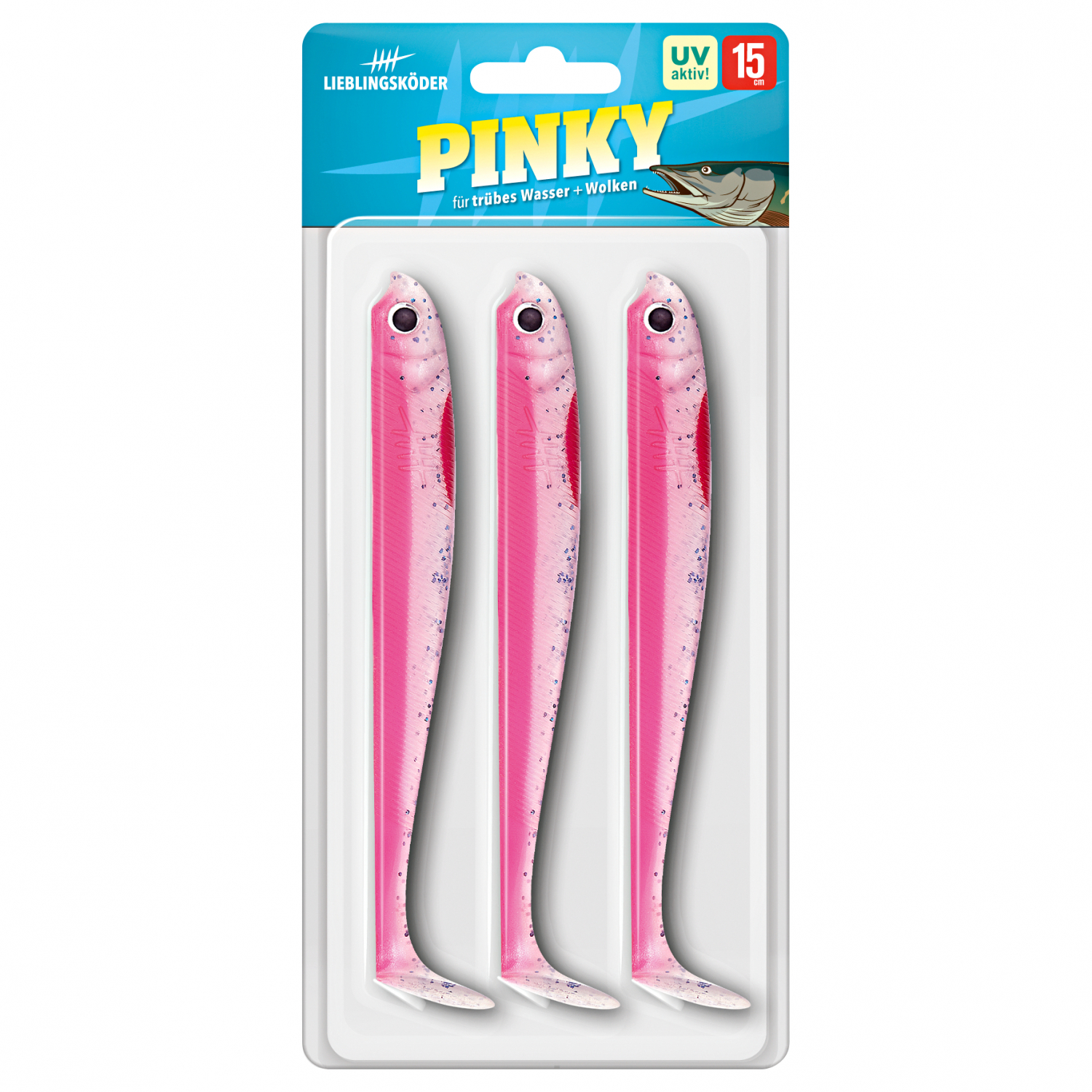 Lieblingsköder Gummifisch Hechtköder (15 cm, Pinky)