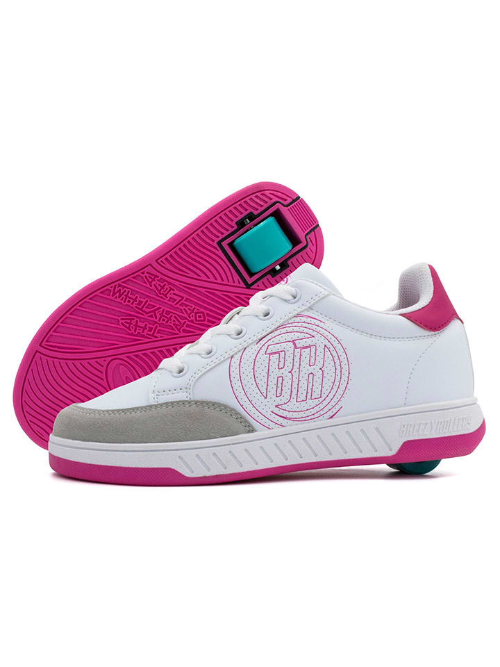 Breezy Rollers Sneakers mit Rollen in Weiß/ Pink günstig kaufen