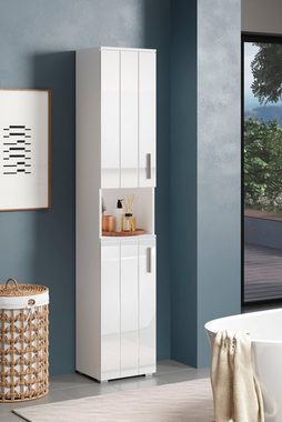welltime Hochschrank Prag (1-St) Badmöbel mit wechselbarem Türanschlag, Breite 37cm