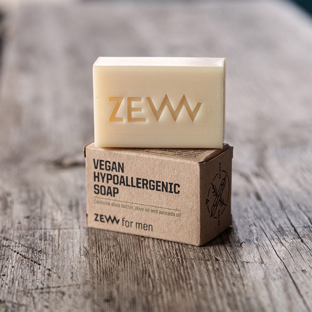 ZEW for Men Shaving Soap with Charcoal 85 g