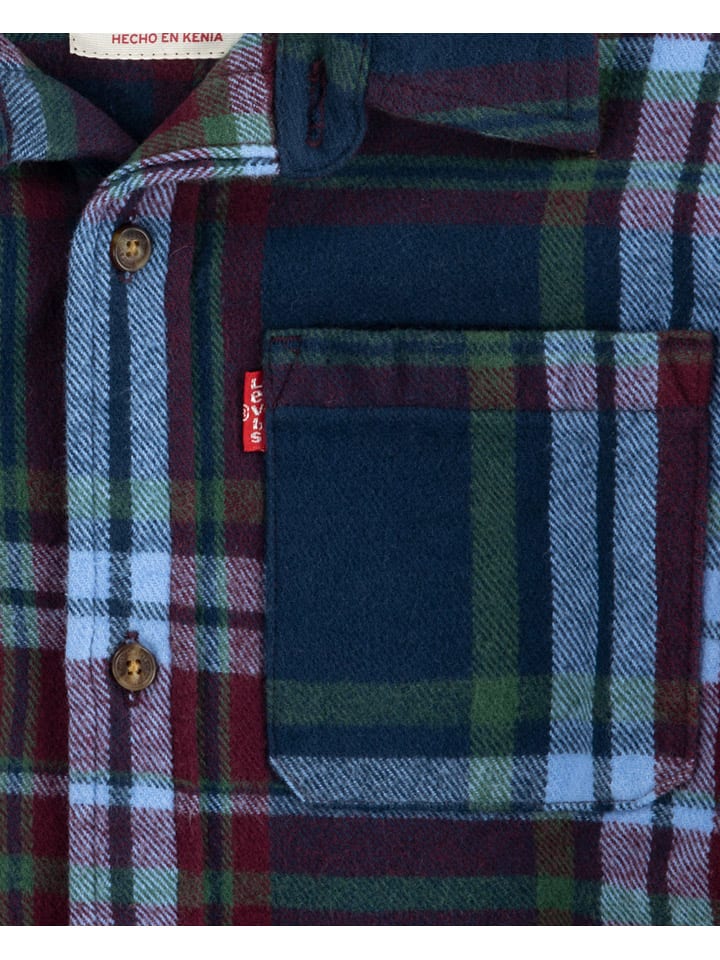 Levi's Kids Hemd in Blau/ Grün/ Rot günstig kaufen