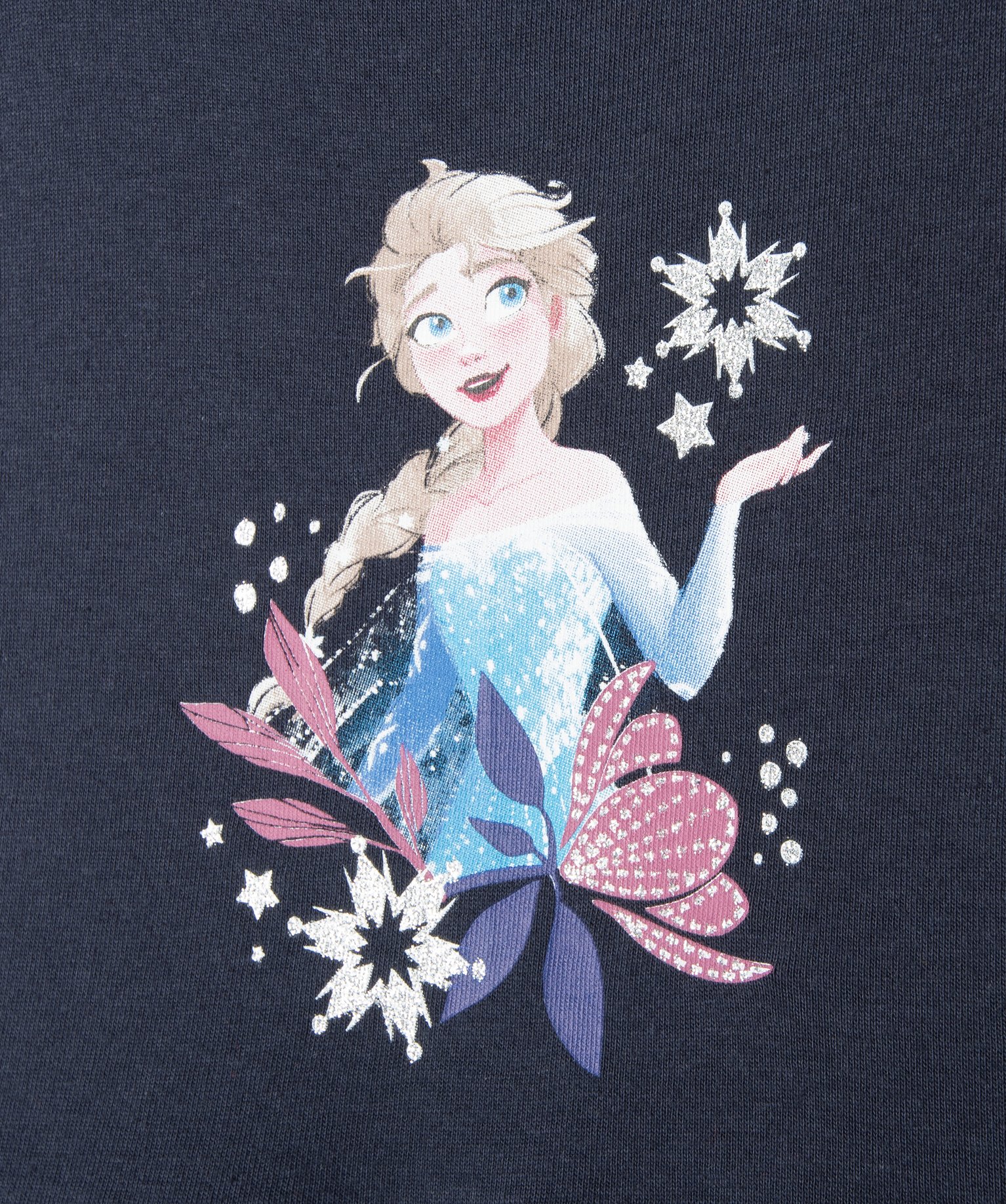 Robe fille en tulle et coton - La Reine des Neiges marine | GEMO