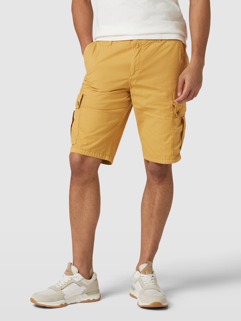 Bermudas aus Baumwolle mit Eingrifftaschen in camel
