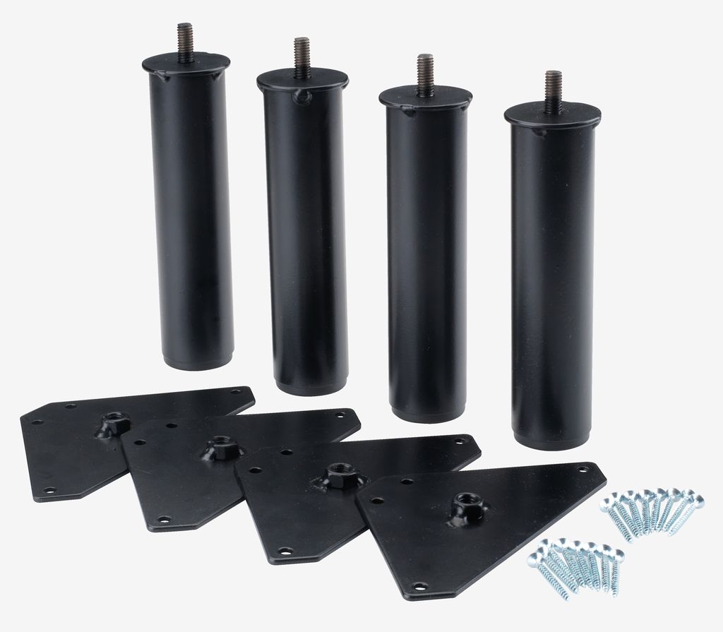 LIFJORDEN Bed leg Ø3.5xH15cm LIFJORDEN black 4 pcs/pk