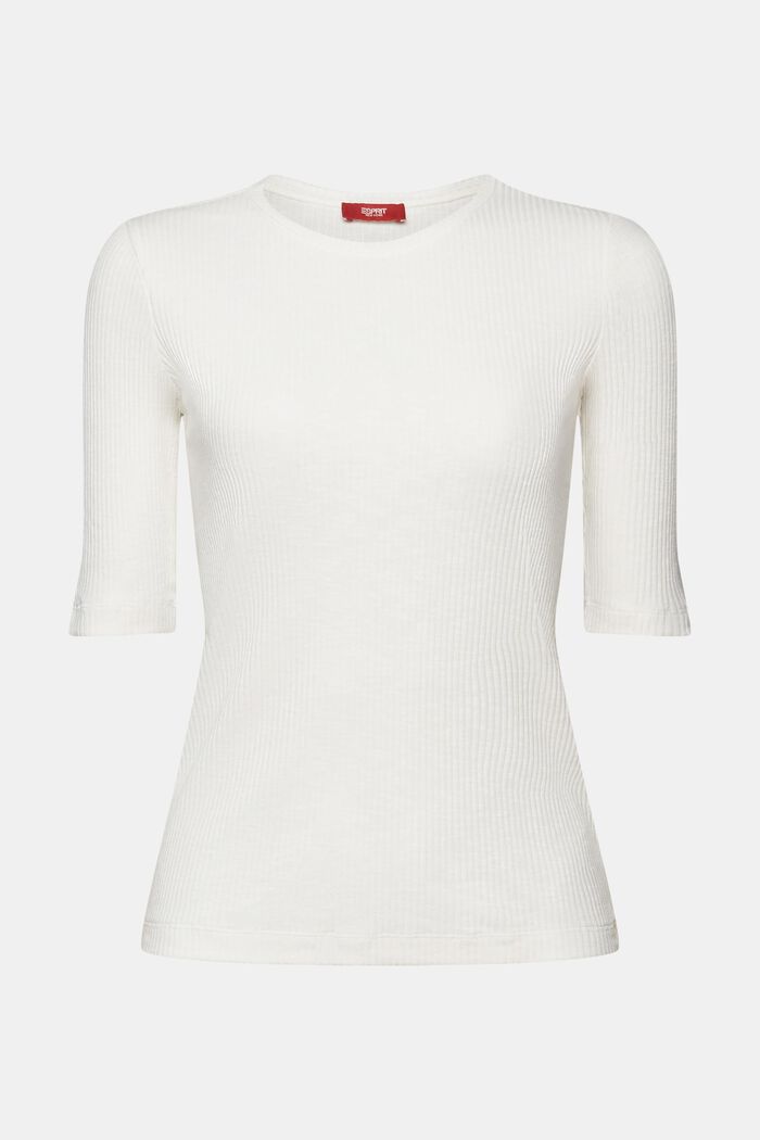 T-Shirt aus geripptem Jersey