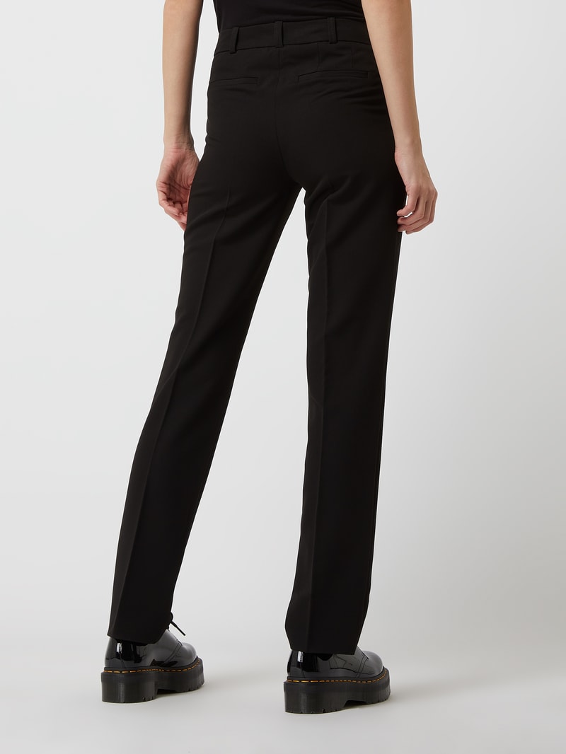 Stoffhose mit Stretch-Anteil in schwarz