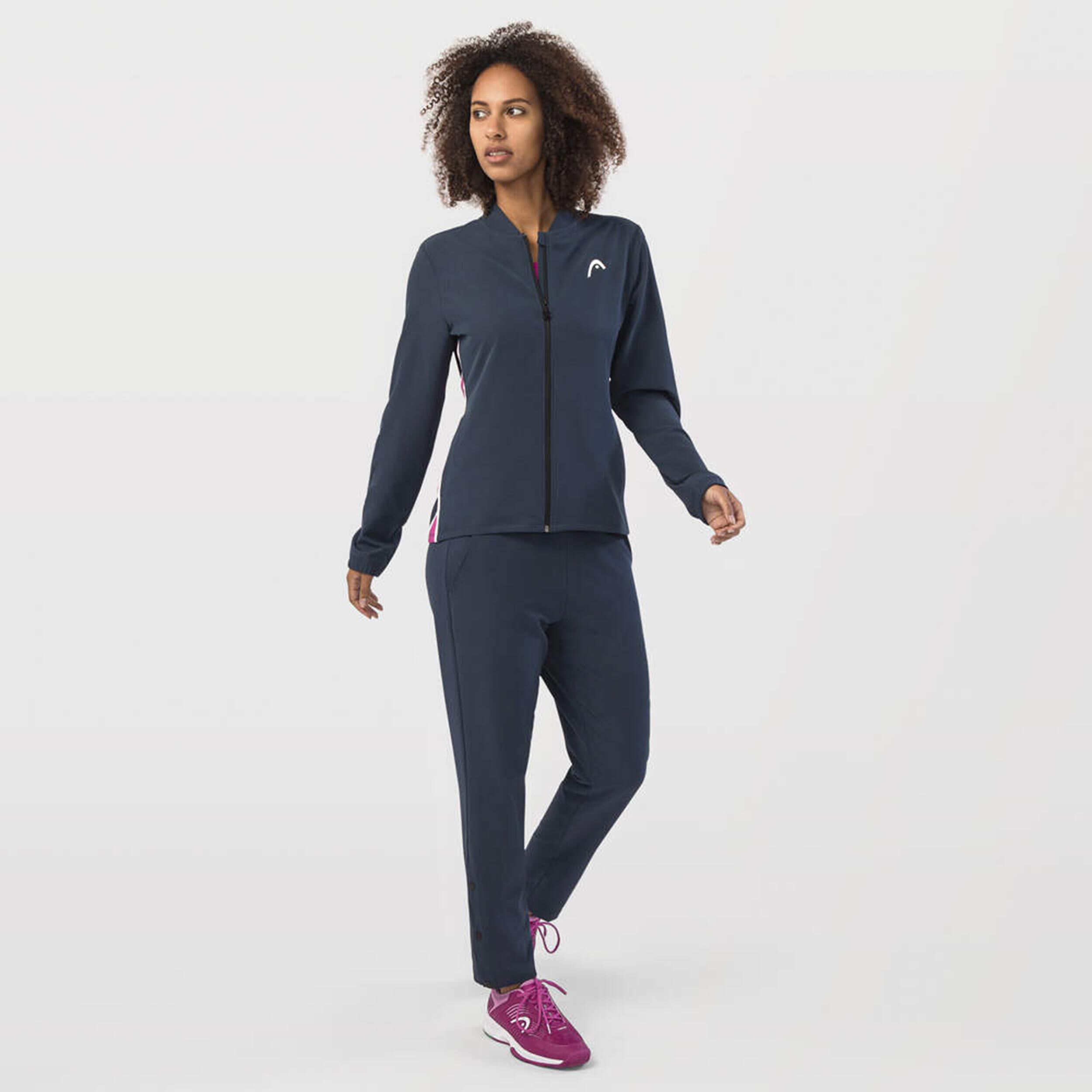 Breaker Trainingsjacke Damen - Dunkelblau, Berry