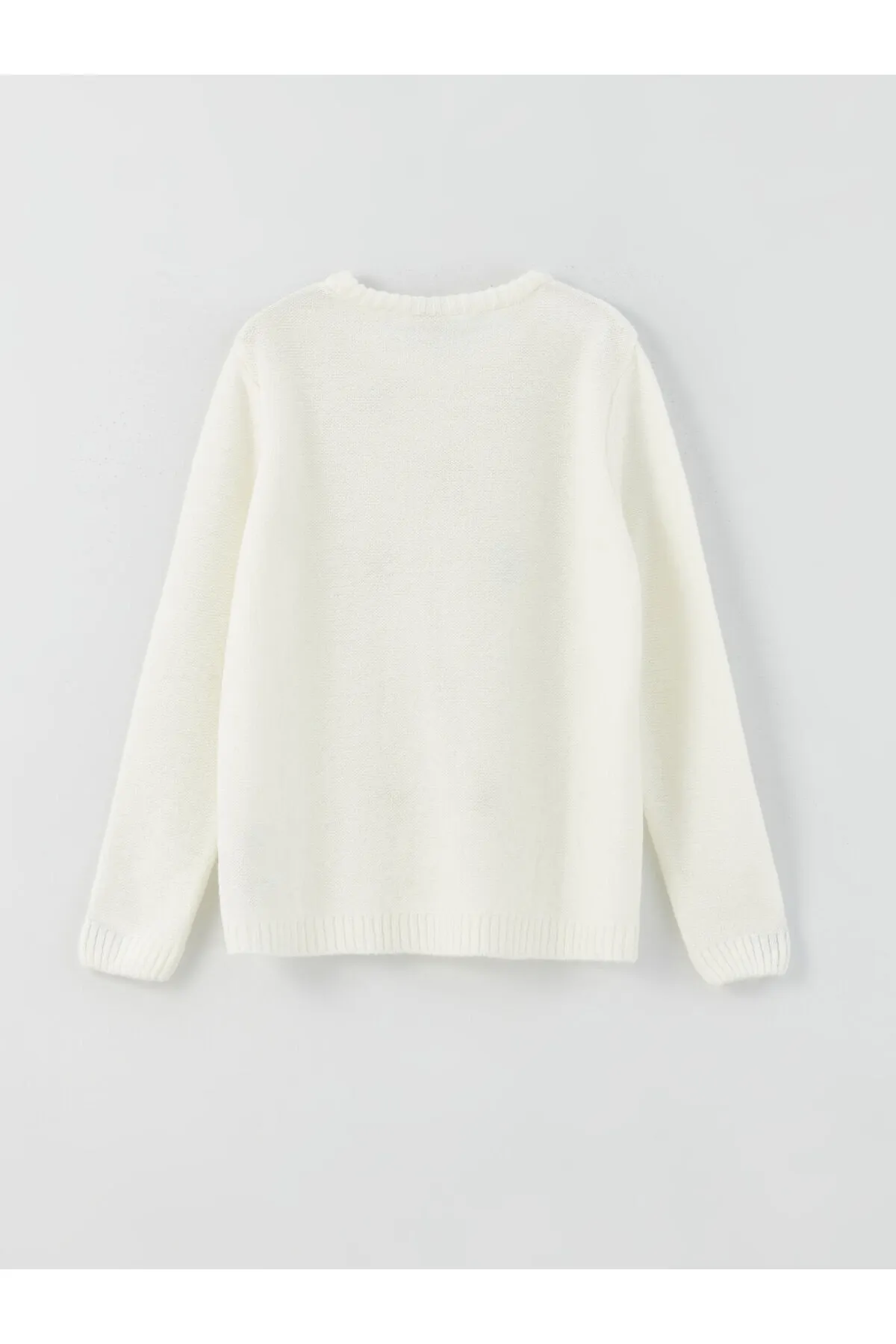 LC Waikiki  Langarm-Strickpullover für Mädchen mit Rundhalsausschnitt und Stickerei