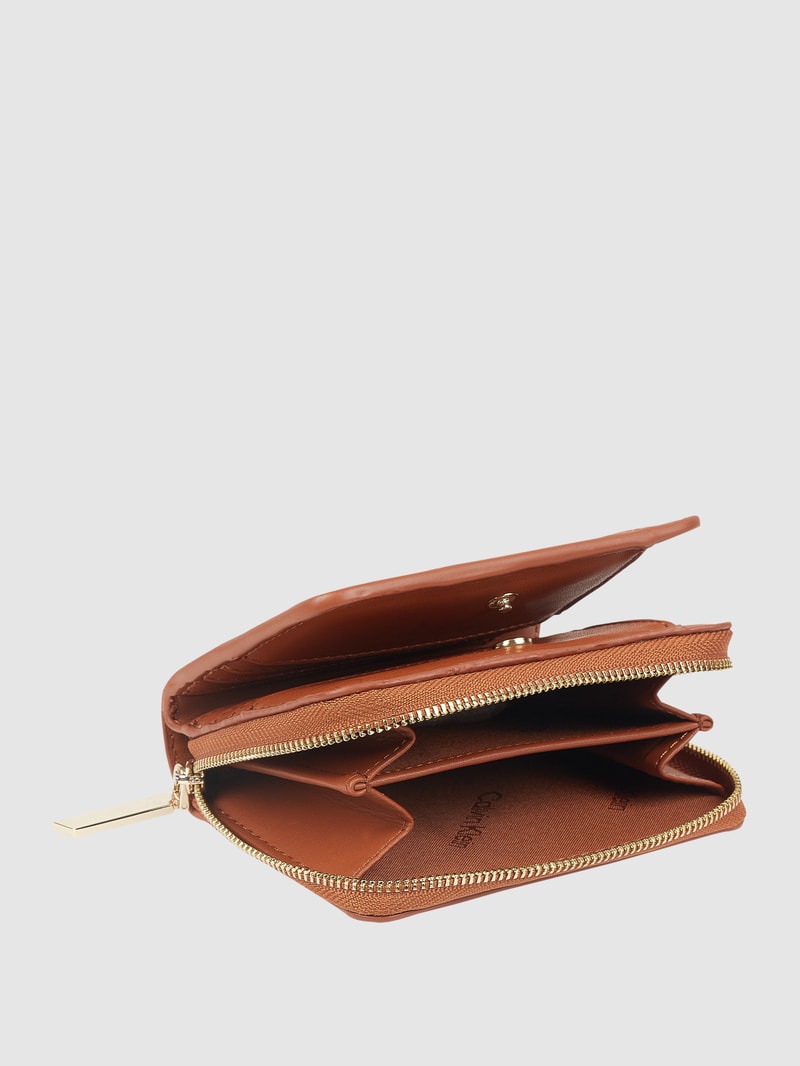 Portemonnaie in Leder-Optik - RFID-blocking in cognac
