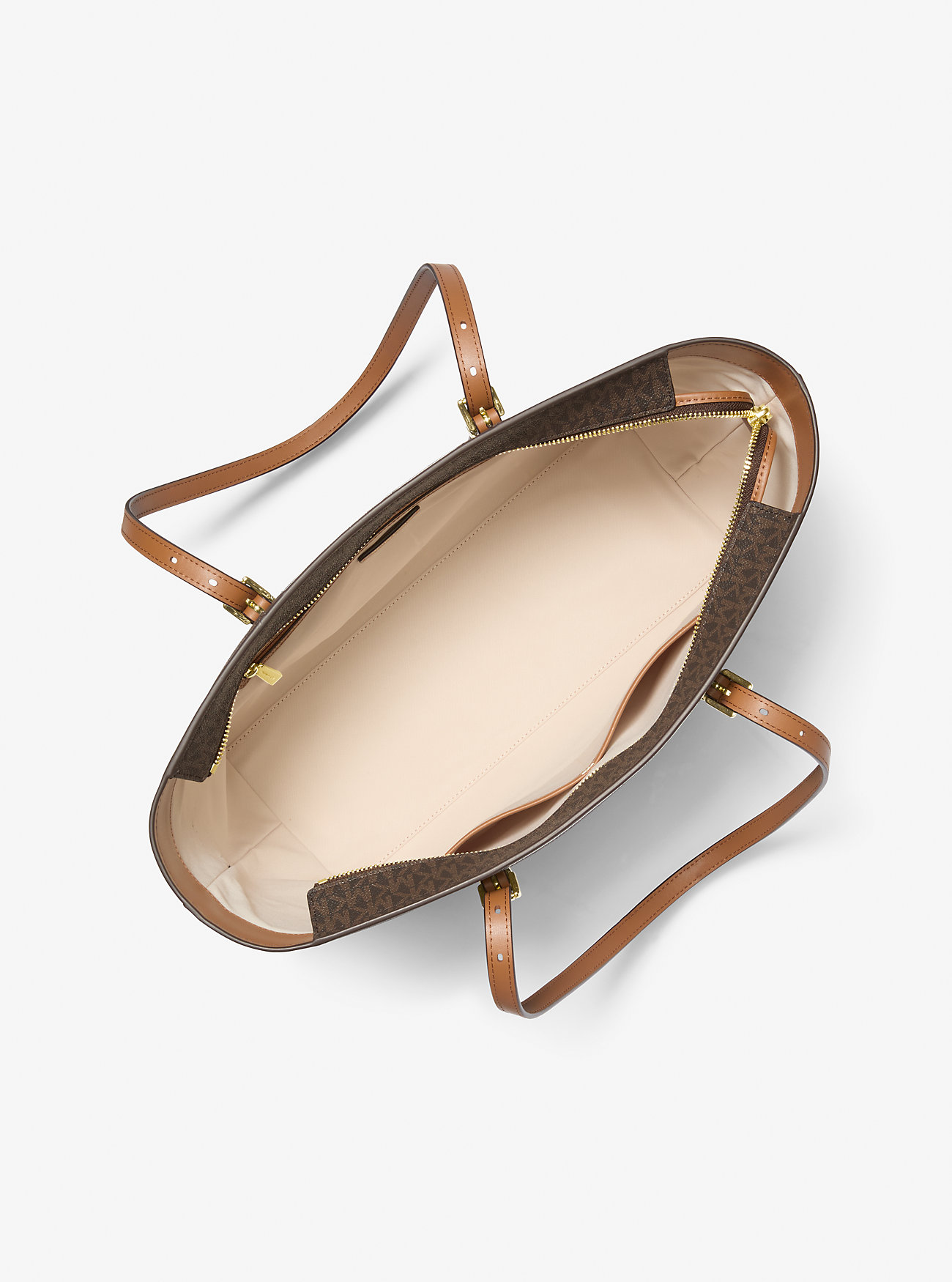 Quinn Stor Skinnveske med Signaturlogo – BRN/ACORN