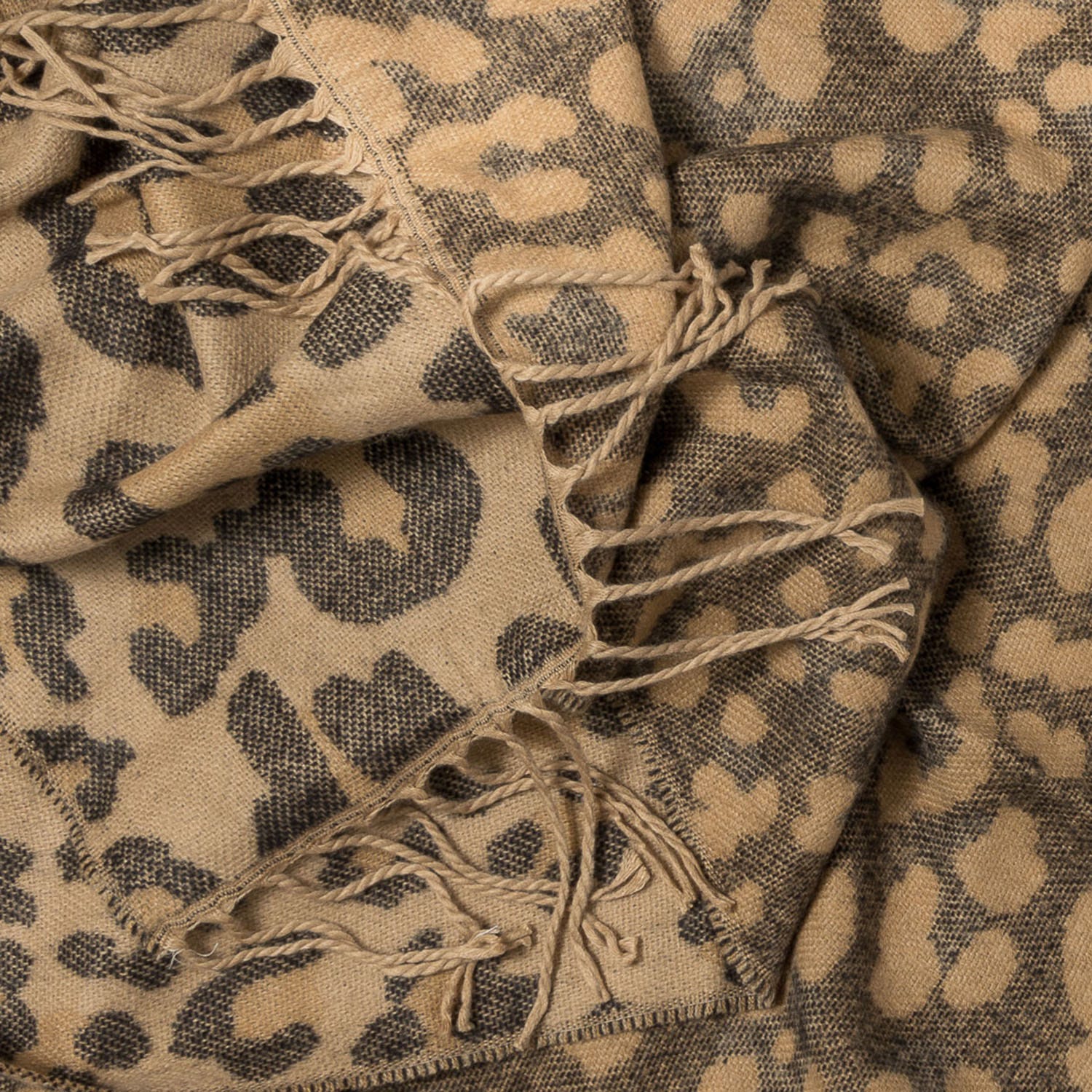 Etole TEXTO camel et noire à motif léopard