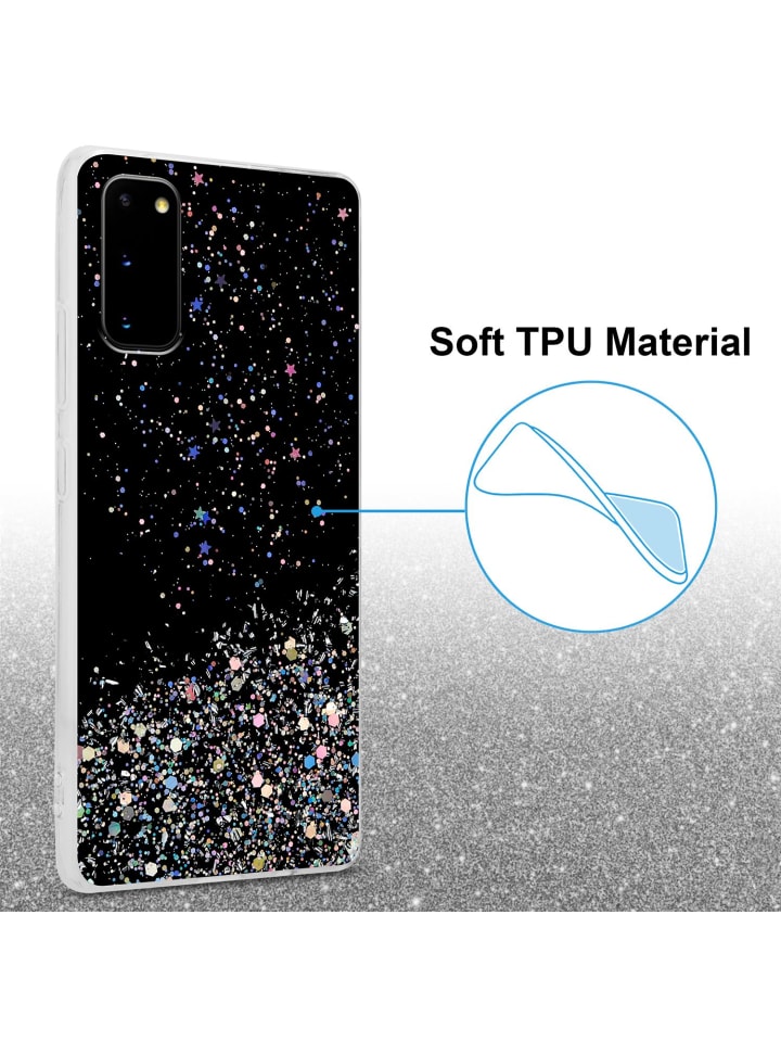 cadorabo Hülle für Samsung Galaxy S20 Glitter in Schwarz mit Glitter günstig kaufen onesize