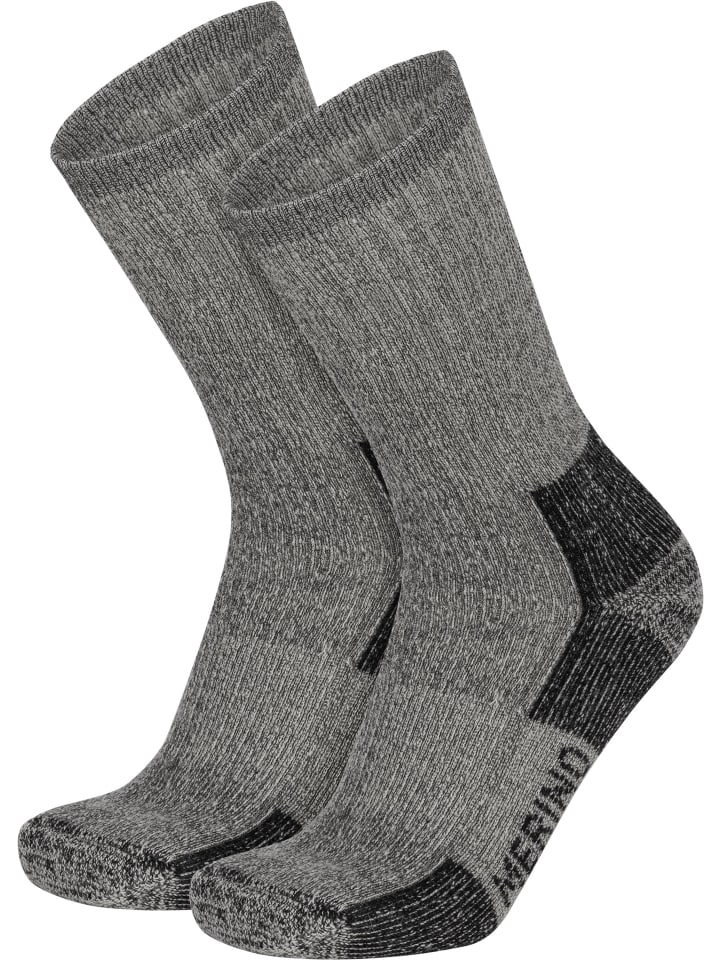 normani 1 Paar 100% Merino Wollsocken Wandersocken in Grau günstig kaufen