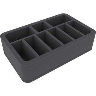 Feldherr 70 mm Half-Size Schaumstoff mit 9 Fächern und angeklebten Boden