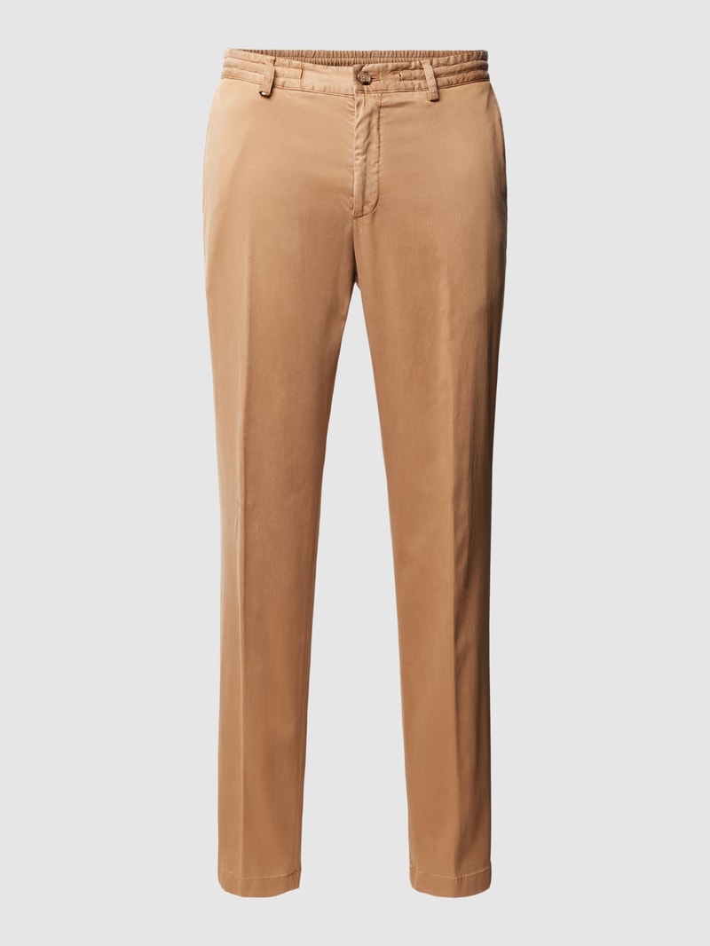 Slim Fit Chino mit französischen Eingrifftaschen in beige
