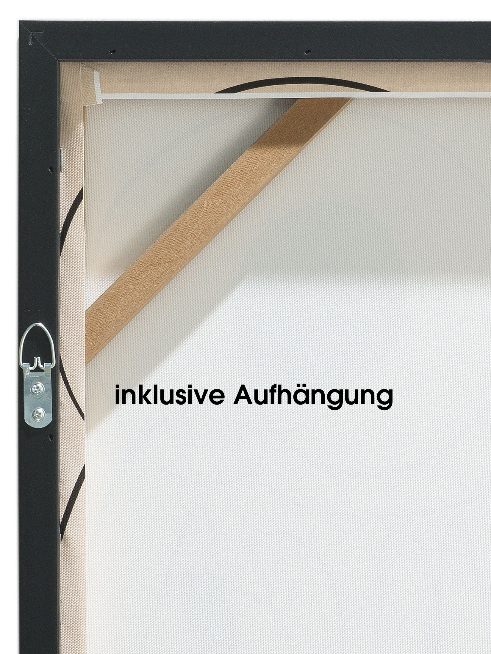 Velara Leinwand-Druck-gerahmt, Beige/Schwarz