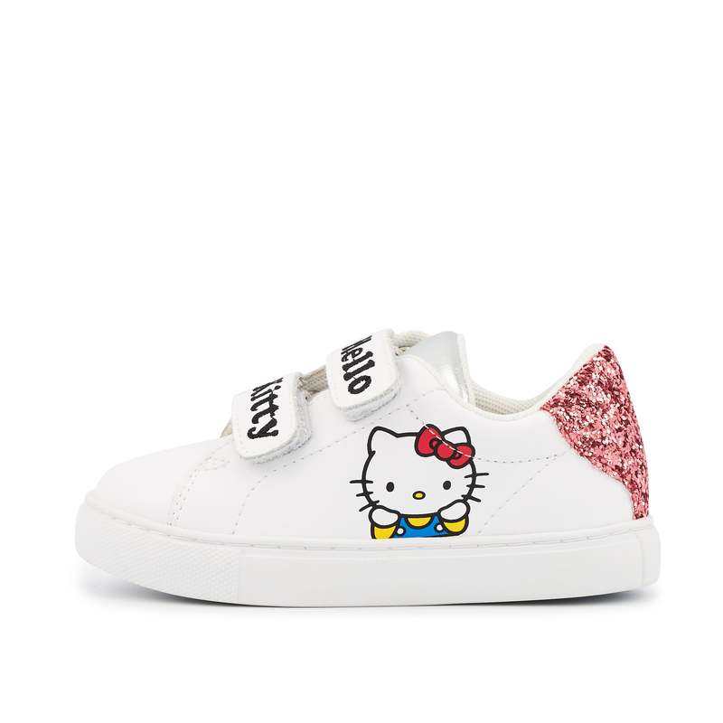 Baskets en cuir Mini Edith hello kitty glitter rose