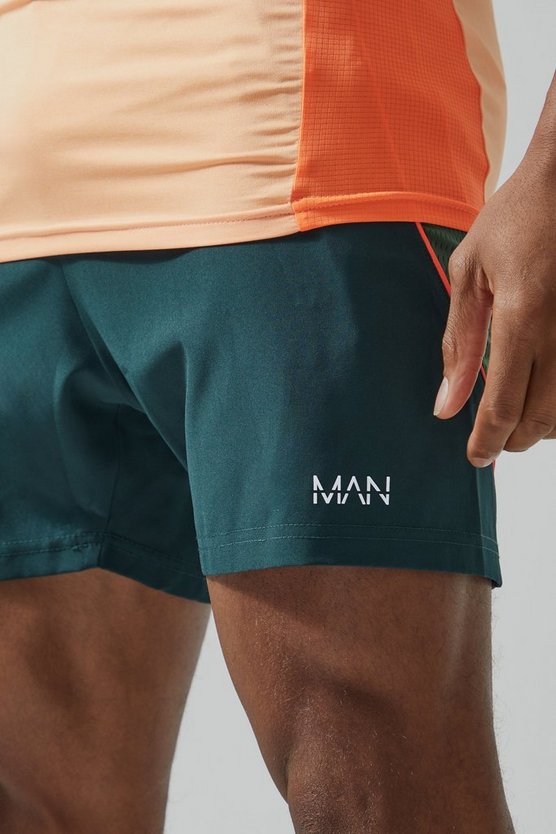 Man Active strukturierte Colorblock Mesh-Shorts