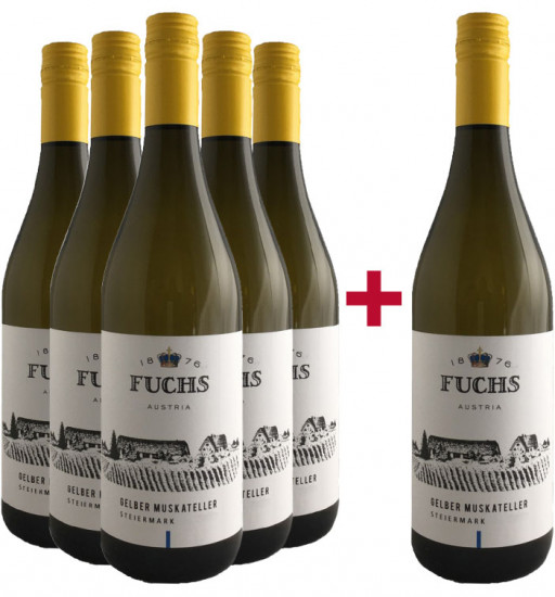 5+1 Paket Gelber Muskateller trocken - Weingut Fuchs