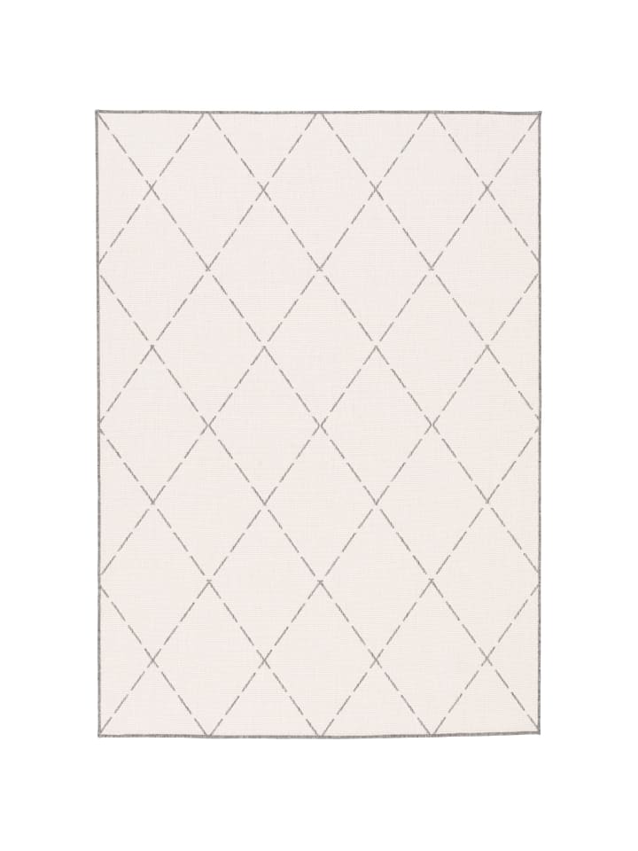 Pergamon In- und Outdoor Teppich Beidseitig Newport Rauten in Grijs günstig kaufen 80 x 150cm