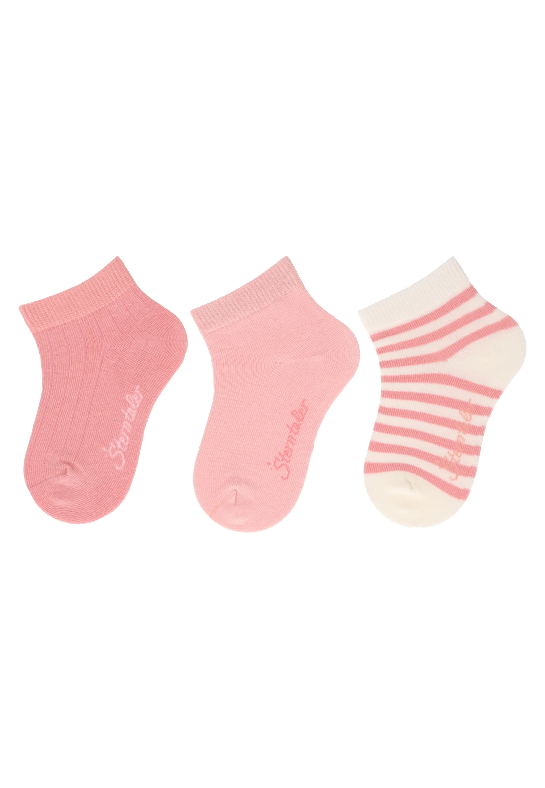 Socken im 3er Pack mit Rippenoptik in versch. Farben