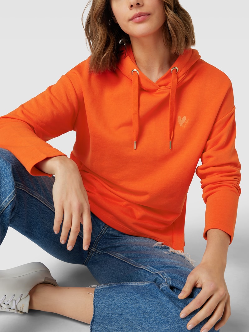 Hoodie mit überschnittenen Schultern in rot