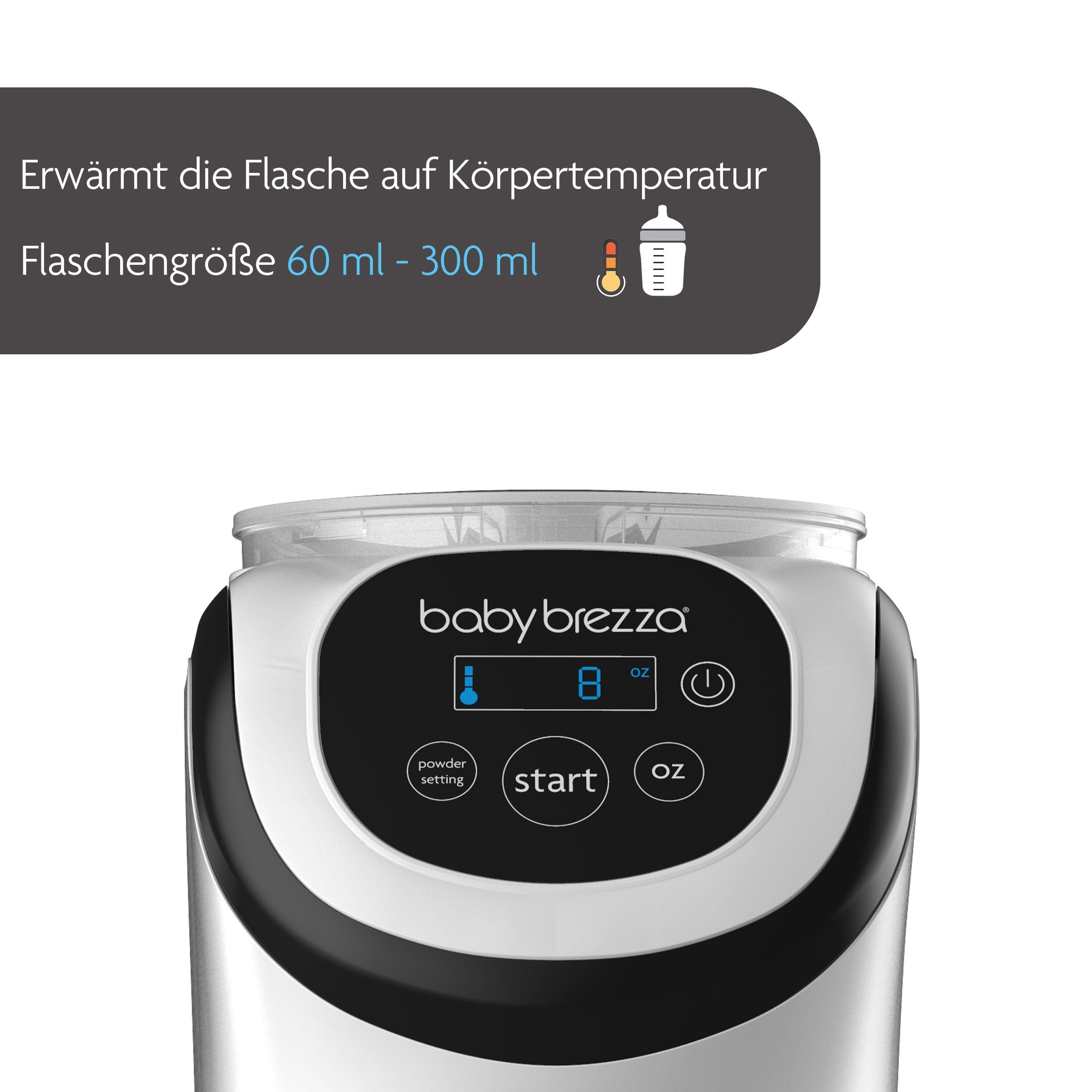 Baby Brezza Flaschenwärmer Formula Pro Mini: automatischer kompakter Flaschenzubereiter