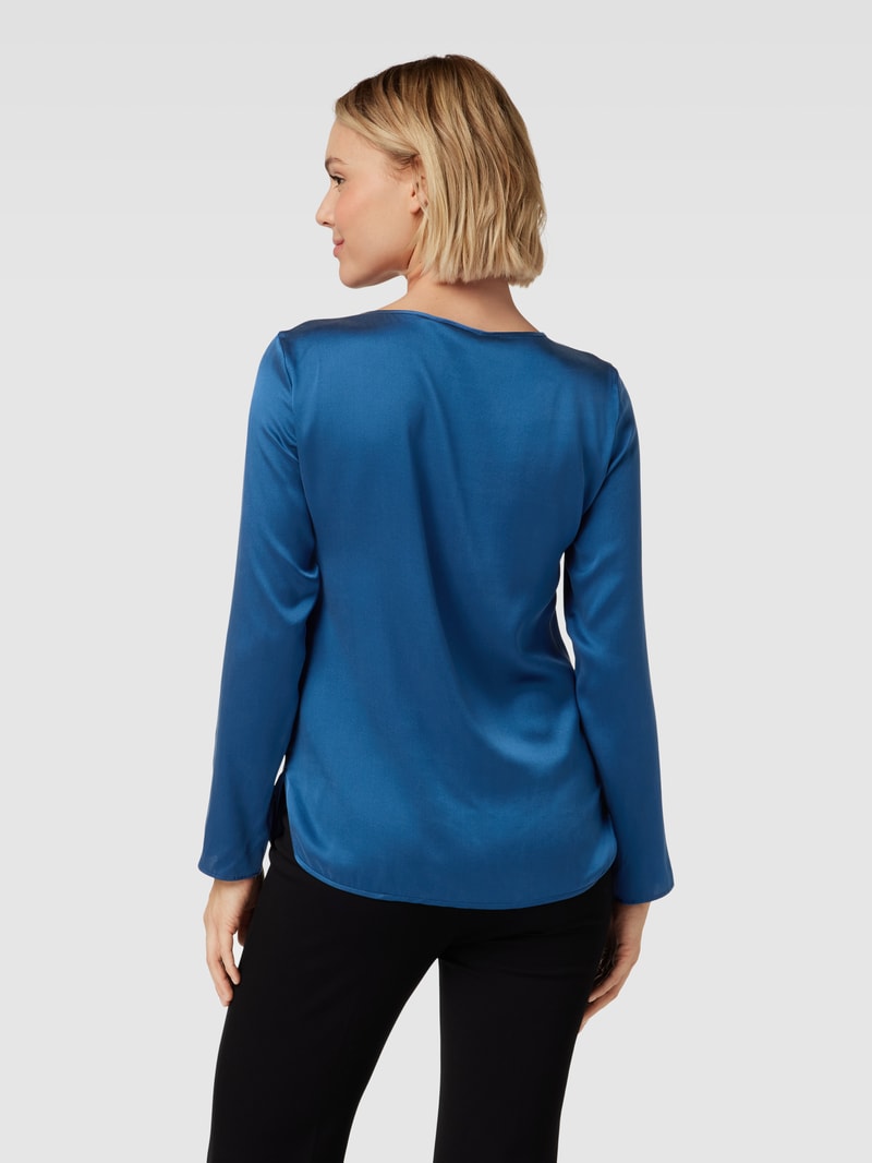 Blusenshirt mit Rundhalsausschnitt Modell 'MOLDAVA' in royalblau