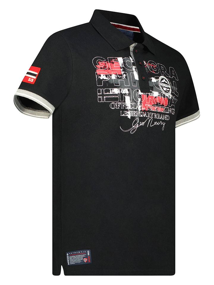 Geographical Norway Poloshirt in Schwarz günstig kaufen