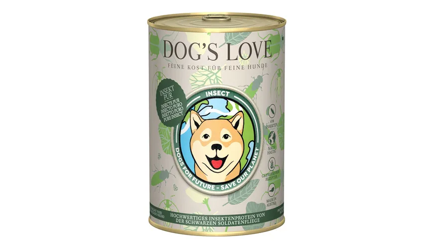 DOG'S LOVE Hundenassfutter Insekt Pur 400 g