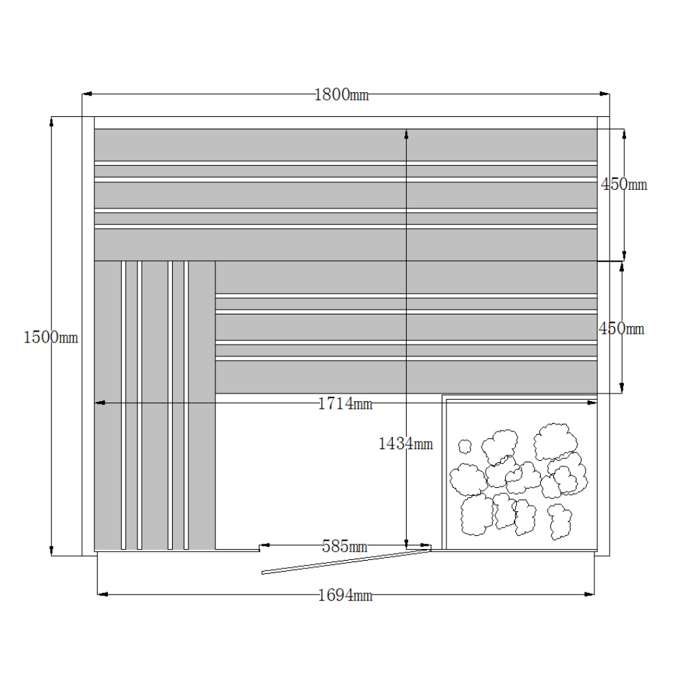 Home Deluxe Traditionelle Sauna OMAHA