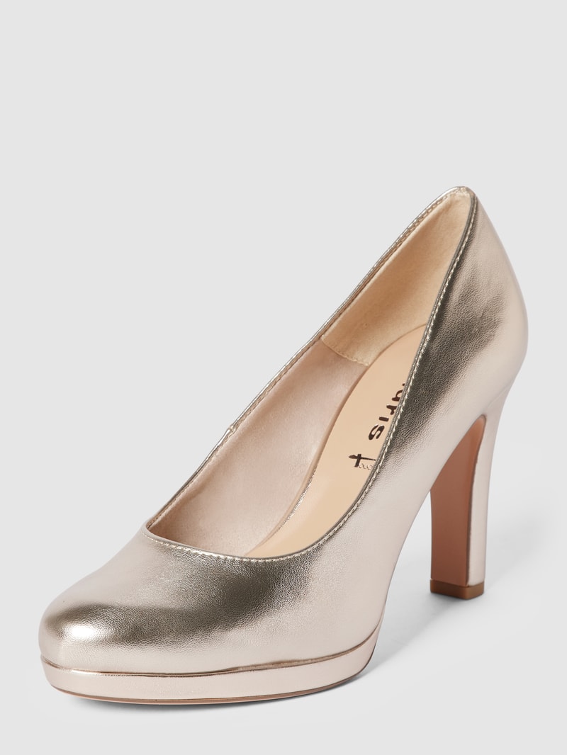 Pumps im Metallic-Look in gold