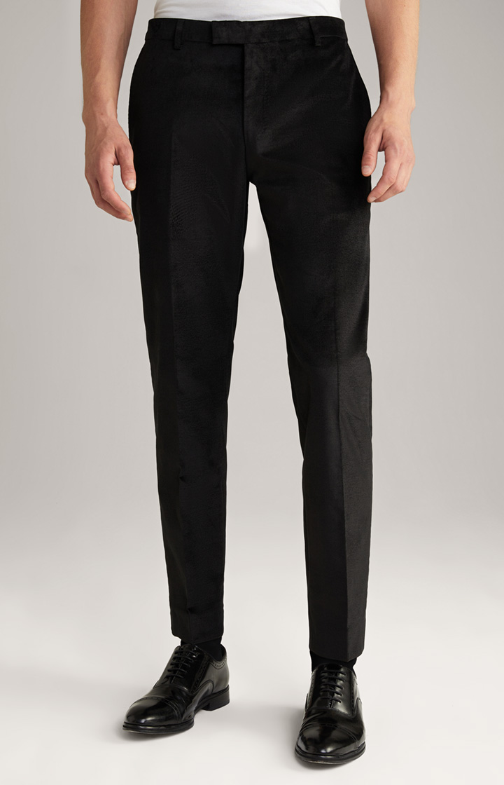 Samt-Baukastenhose Blayr in Schwarz