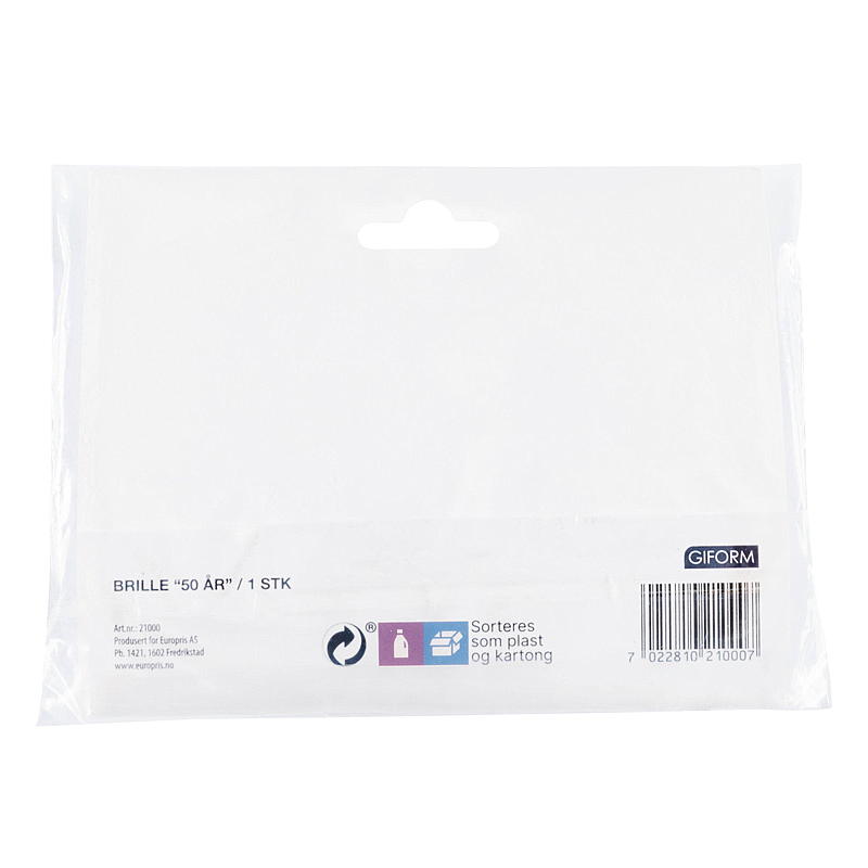 Giform Briller 50 år 13,5 x 9 cm