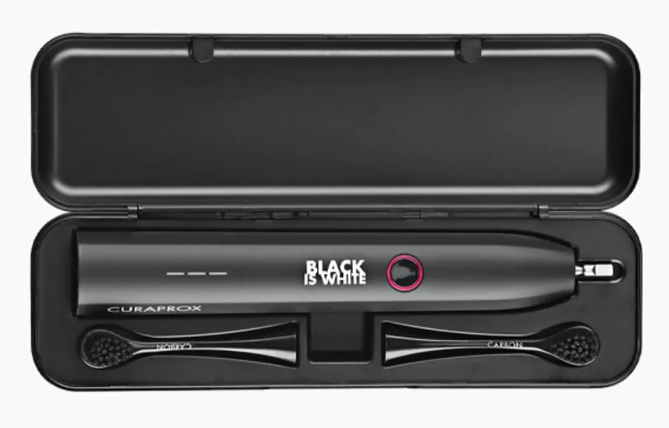 Curaprox Hydrosonic Black Is White Sonic Οδοντόβουρτσα με Κεφαλές Άνθρακα