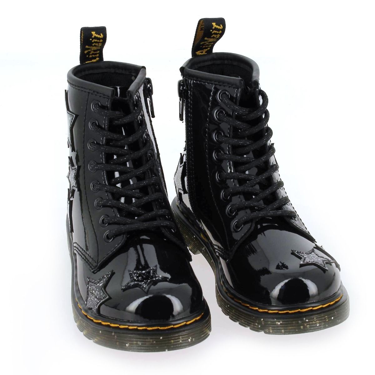 Dr Martens  1460 PATENT LAMPER & COSMIC GLITTER - Noir Glitter