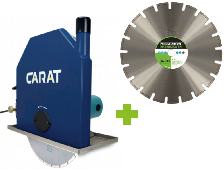 Carat MZW3500000/PEL3504TNA MZ-350 зидна тестера 350 mm + универзални дијамантски лист тестере 350 x 25,4 mm