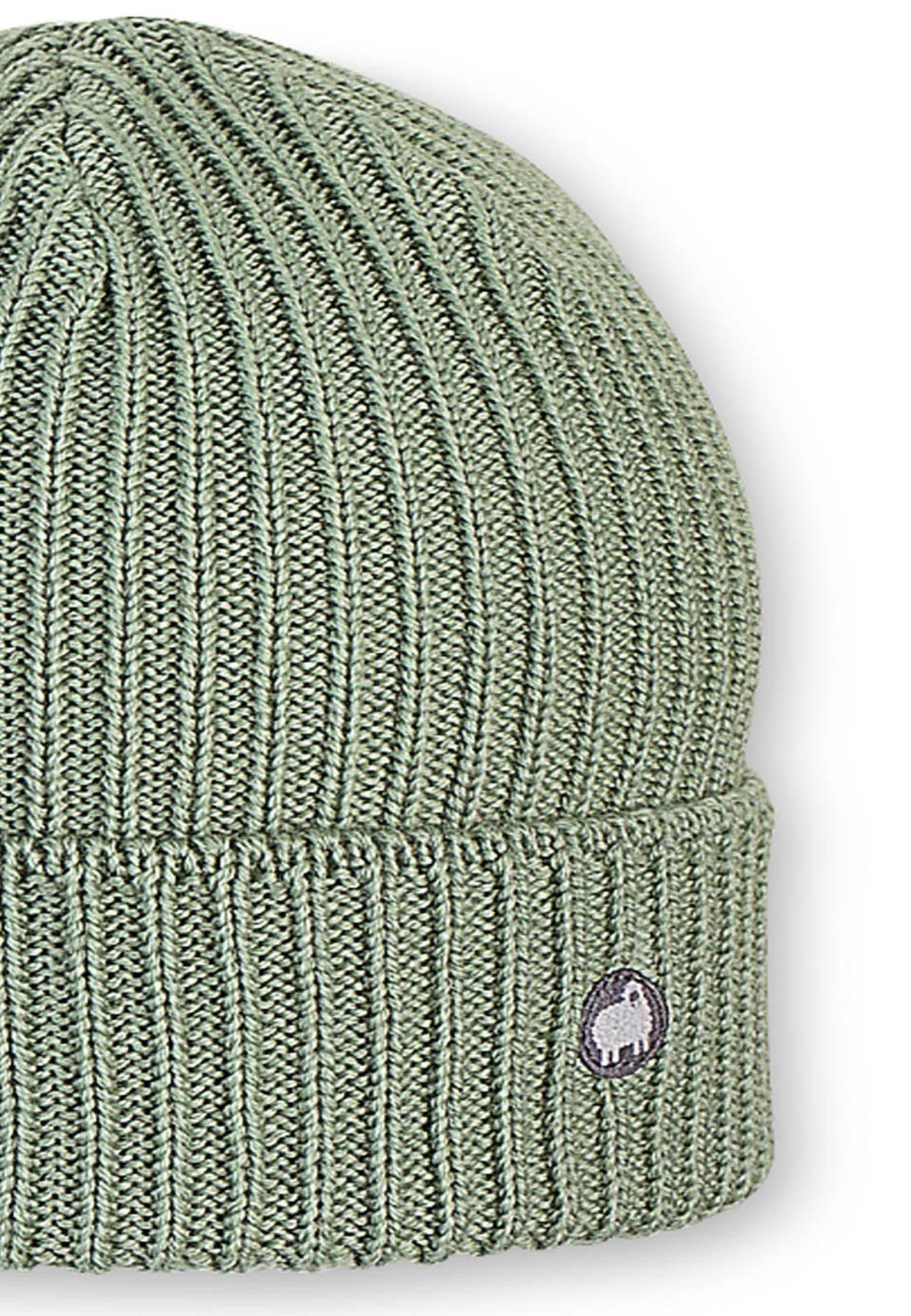 Strickmütze Baby aus Merinowolle mit Umschlag