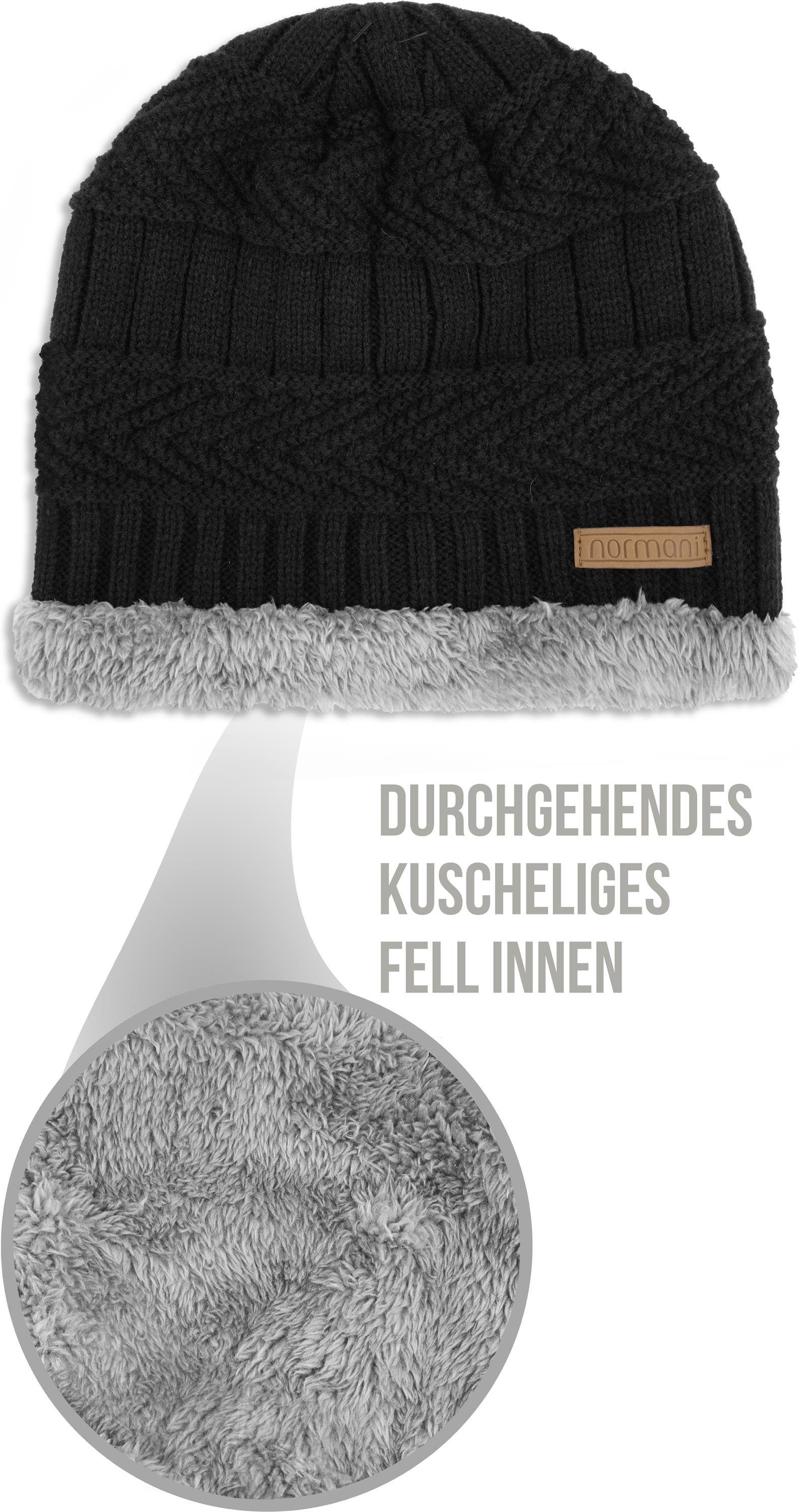 normani Strickmütze Winter Fellmütze Kebili