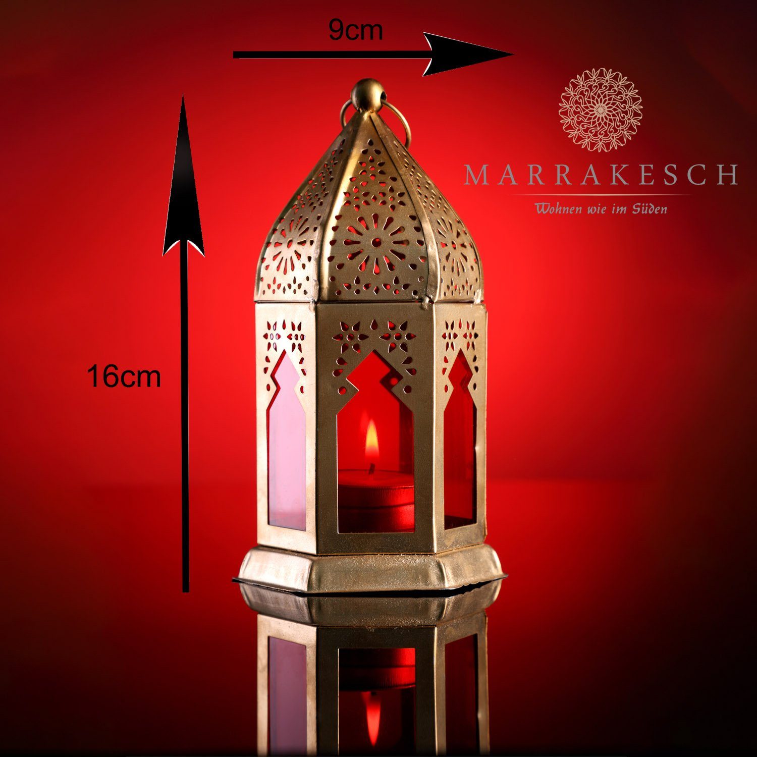 Marrakesch Orient & Mediterran Interior Windlicht 2er Set Orientalische Laterne Balkon Deko Geda, orientalisches Windlicht, Marokkanische Metalllaterne für draußen als Gartenlaterne, oder Innen als Tischlaterne, Marokkanisches Gartenwindlicht (2 St),