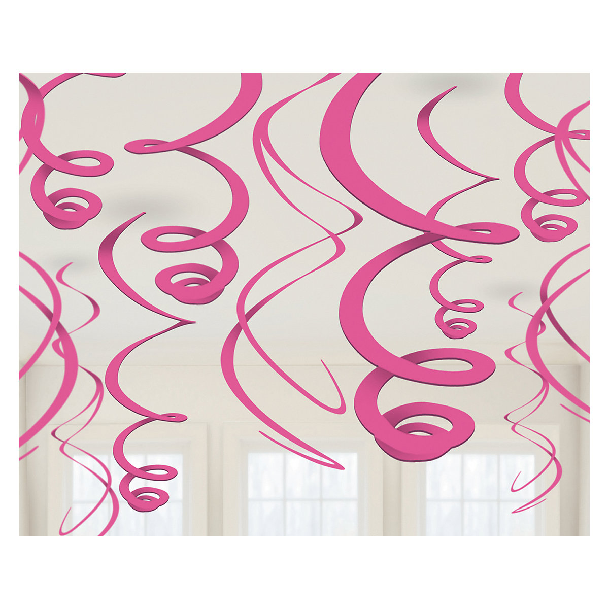 Dekospiralen pink, 12 Stück